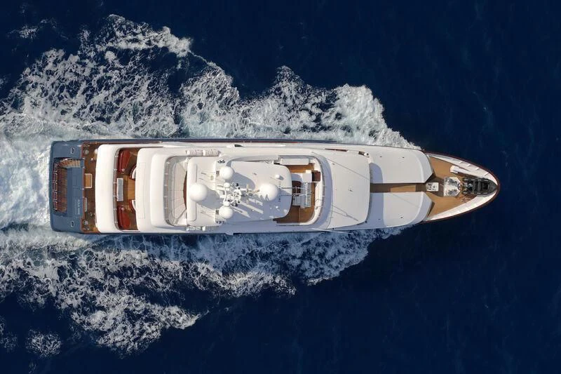 a space ship in space aboard AQUA MARE Yacht for Sale