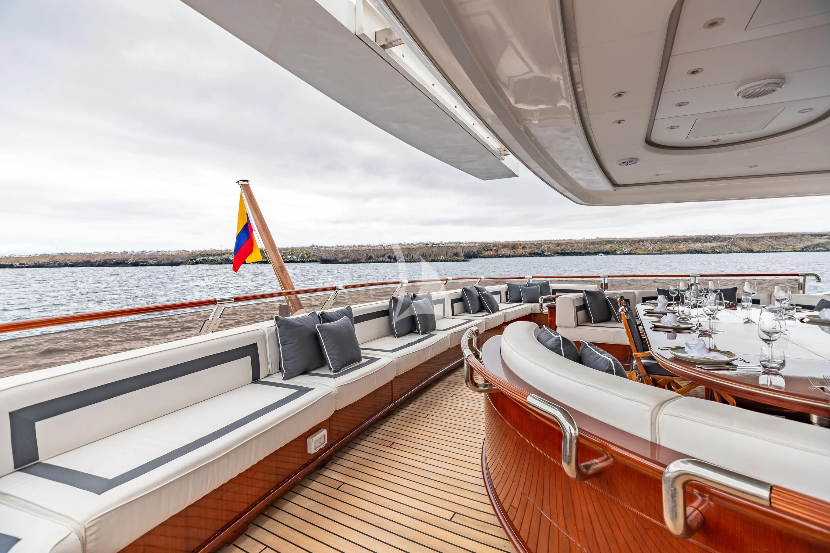 a boat on the water aboard AQUA MARE Yacht for Sale