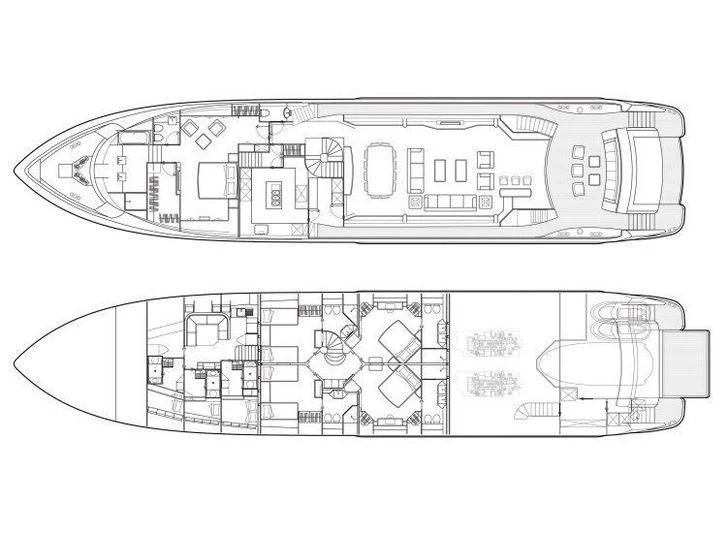 diagram, engineering drawing aboard LUCIEN Yacht for Sale