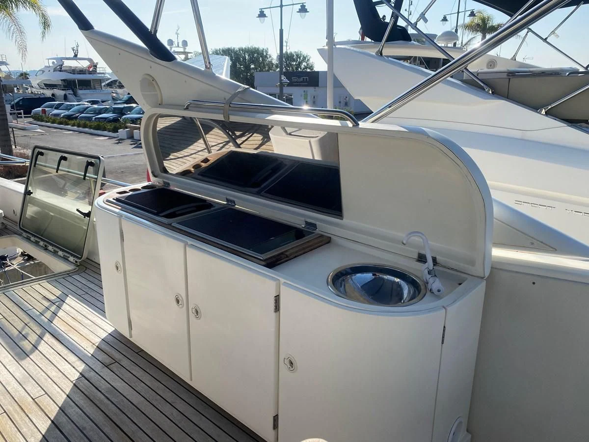 a white rectangular object with a black object on it aboard AMADEUS Yacht for Sale