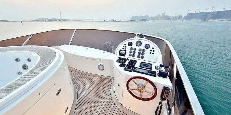 the inside of a boat aboard NEMA Yacht for Sale