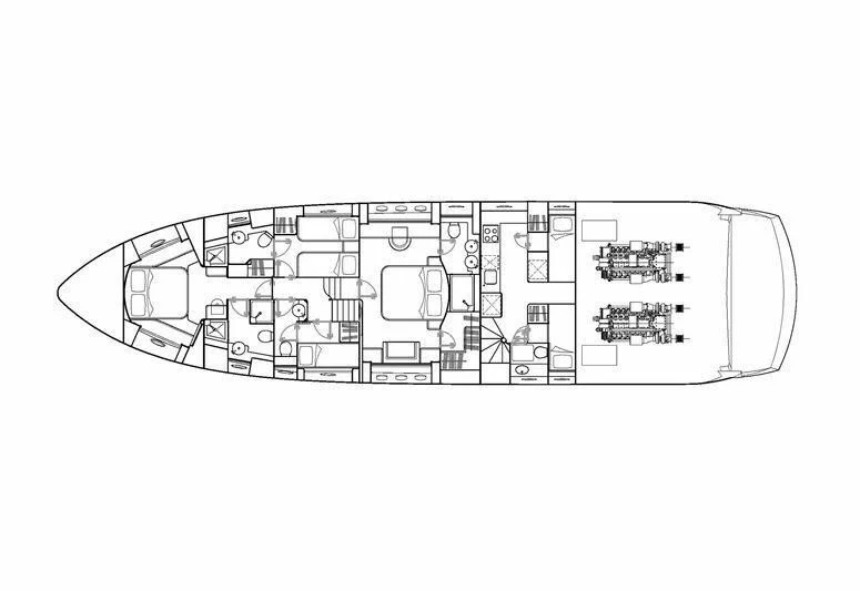 diagram aboard PHOENIX Yacht for Sale