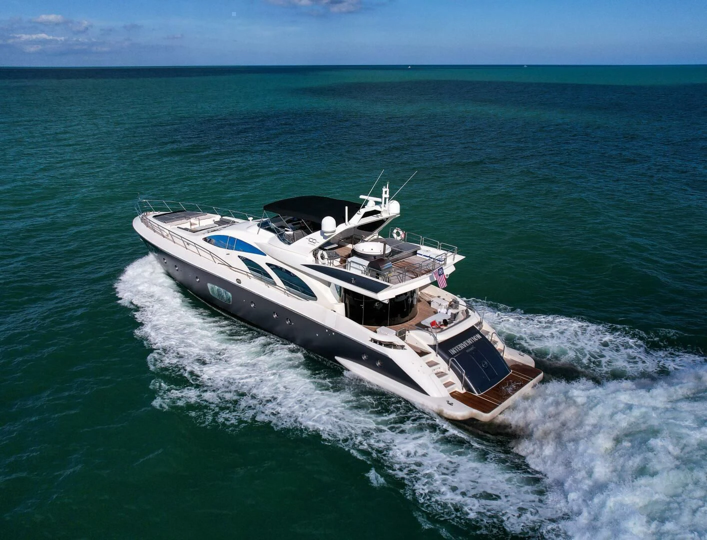 a boat on the water aboard INTERVENTION Yacht for Sale