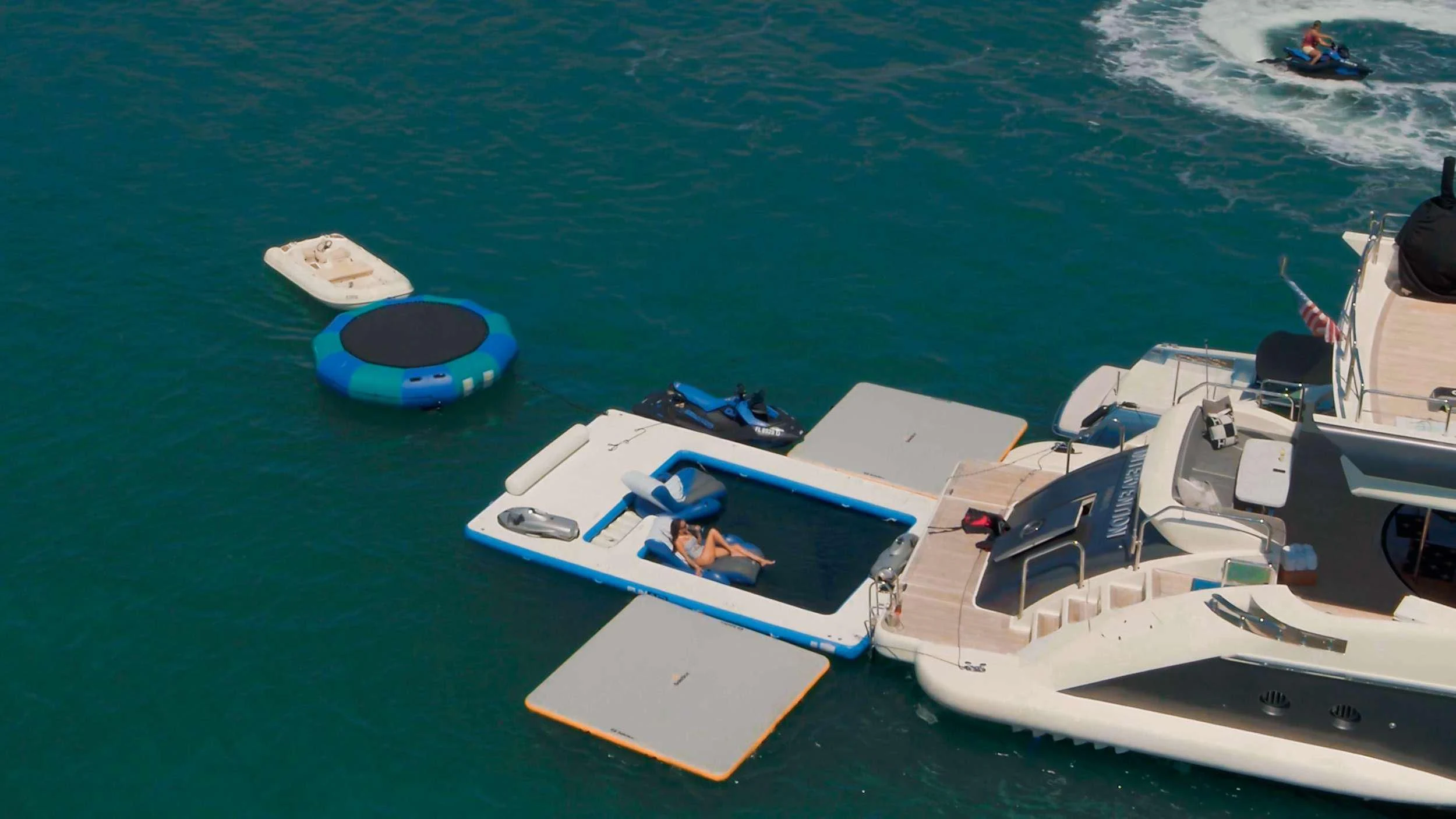 a boat in the water aboard INTERVENTION Yacht for Sale
