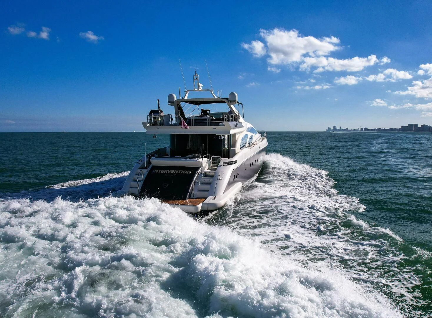 a boat on the water aboard INTERVENTION Yacht for Sale