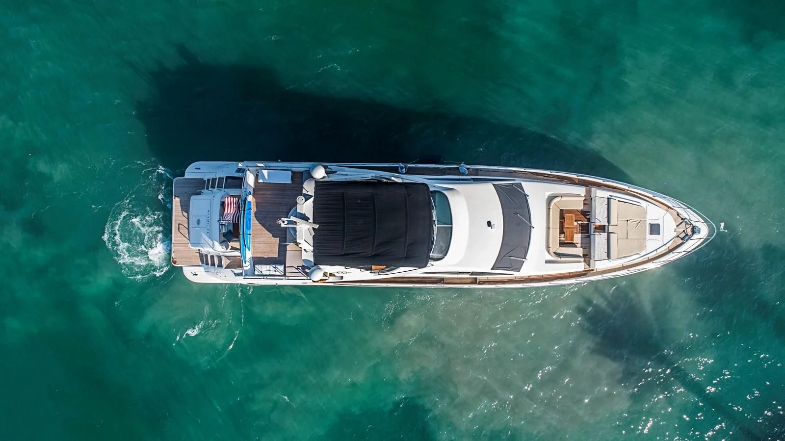 a high angle view of a ship aboard INTERVENTION Yacht for Sale