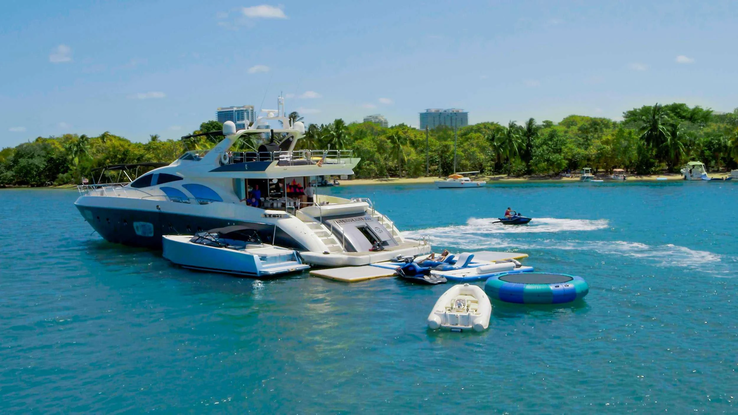 a group of boats in the water aboard INTERVENTION Yacht for Sale