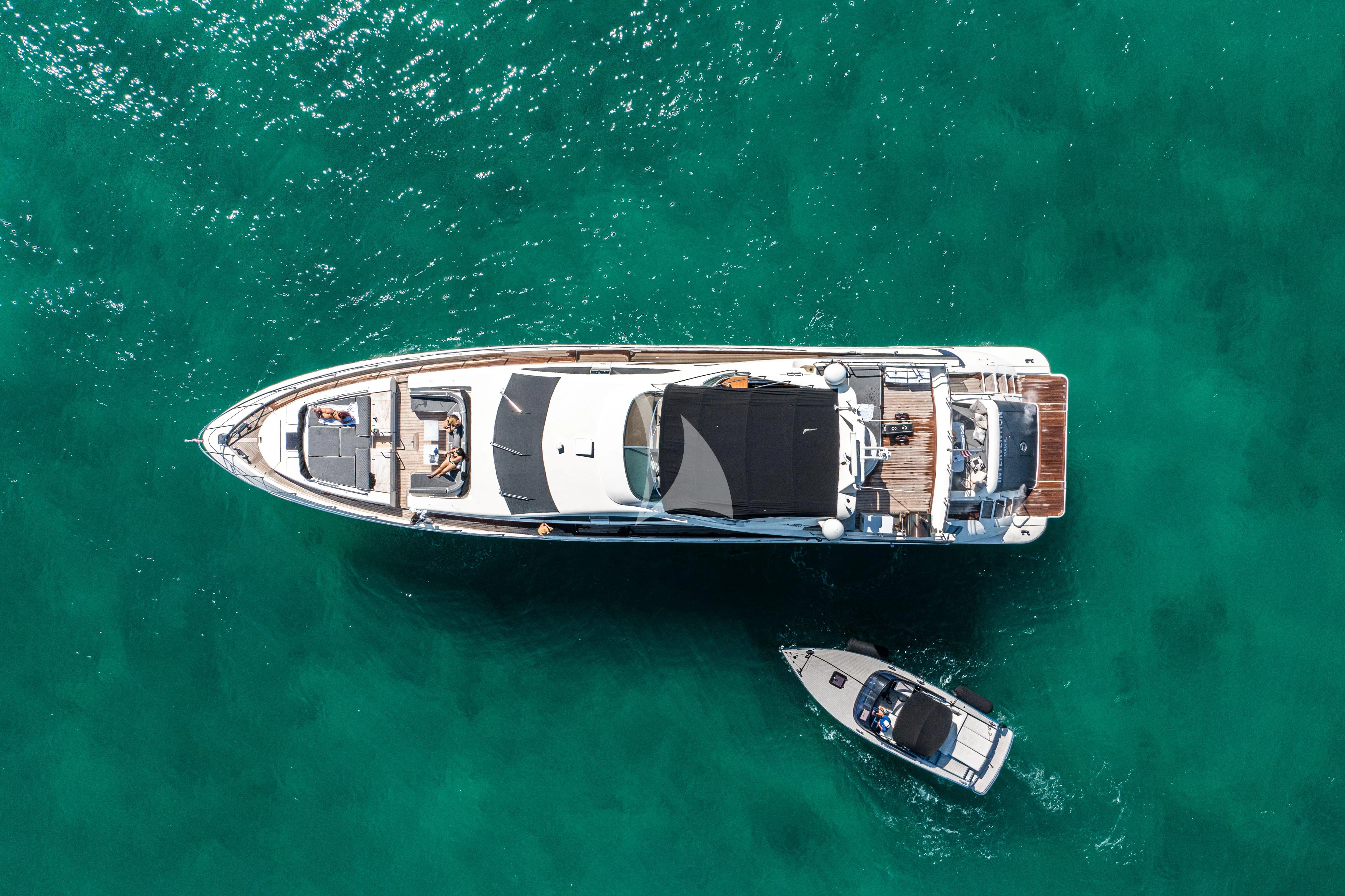 a boat in the water aboard INTERVENTION Yacht for Sale