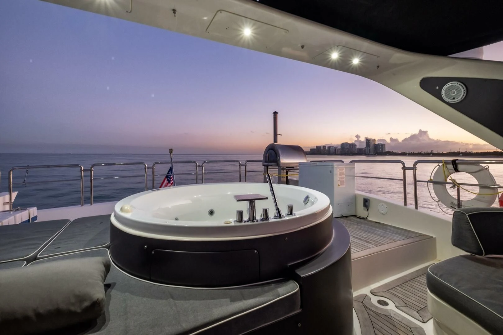 a large white tub on a boat aboard INTERVENTION Yacht for Sale