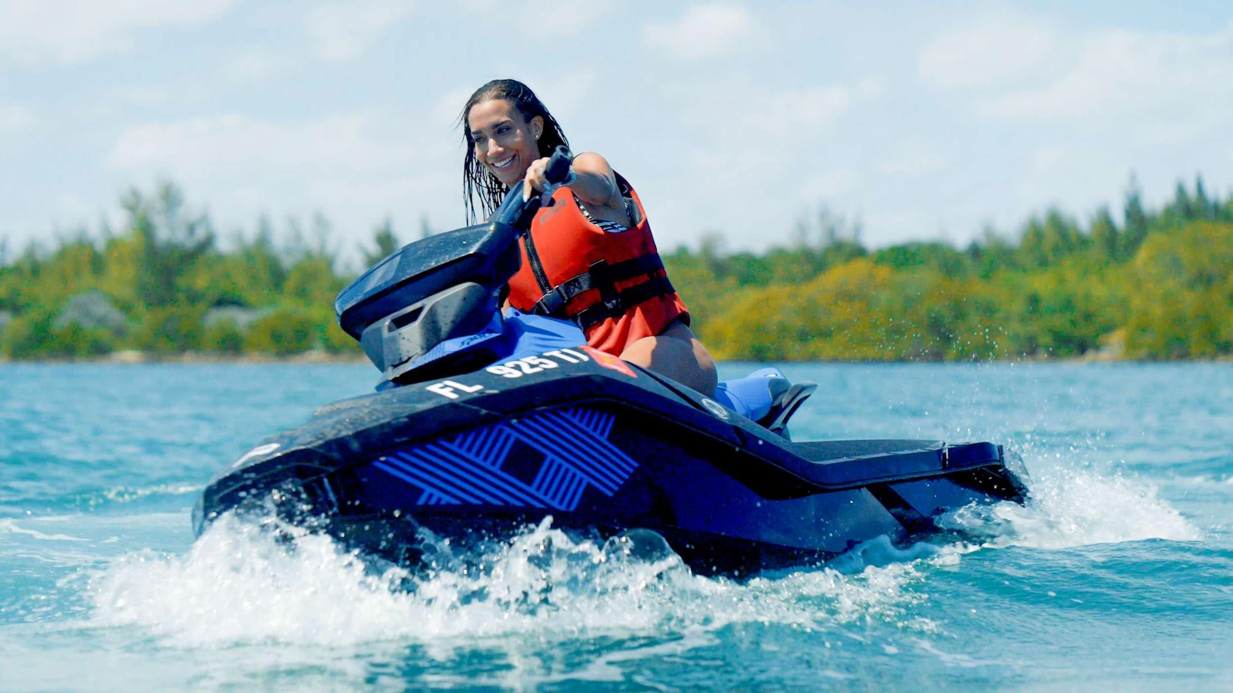 a man on a jet ski aboard INTERVENTION Yacht for Sale