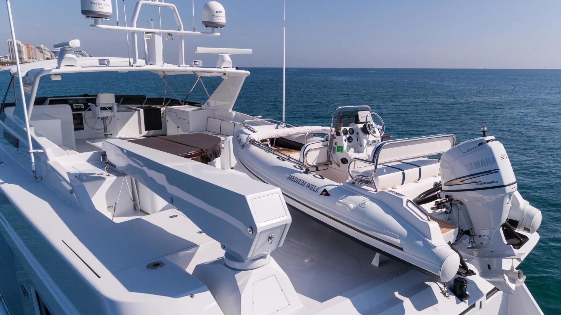 a boat on the water aboard WELL DONE Yacht for Sale