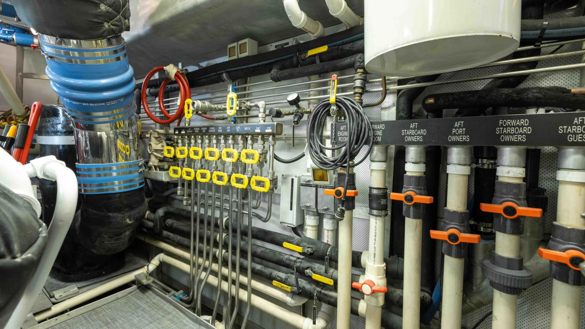 a machine with wires aboard WELL DONE Yacht for Sale