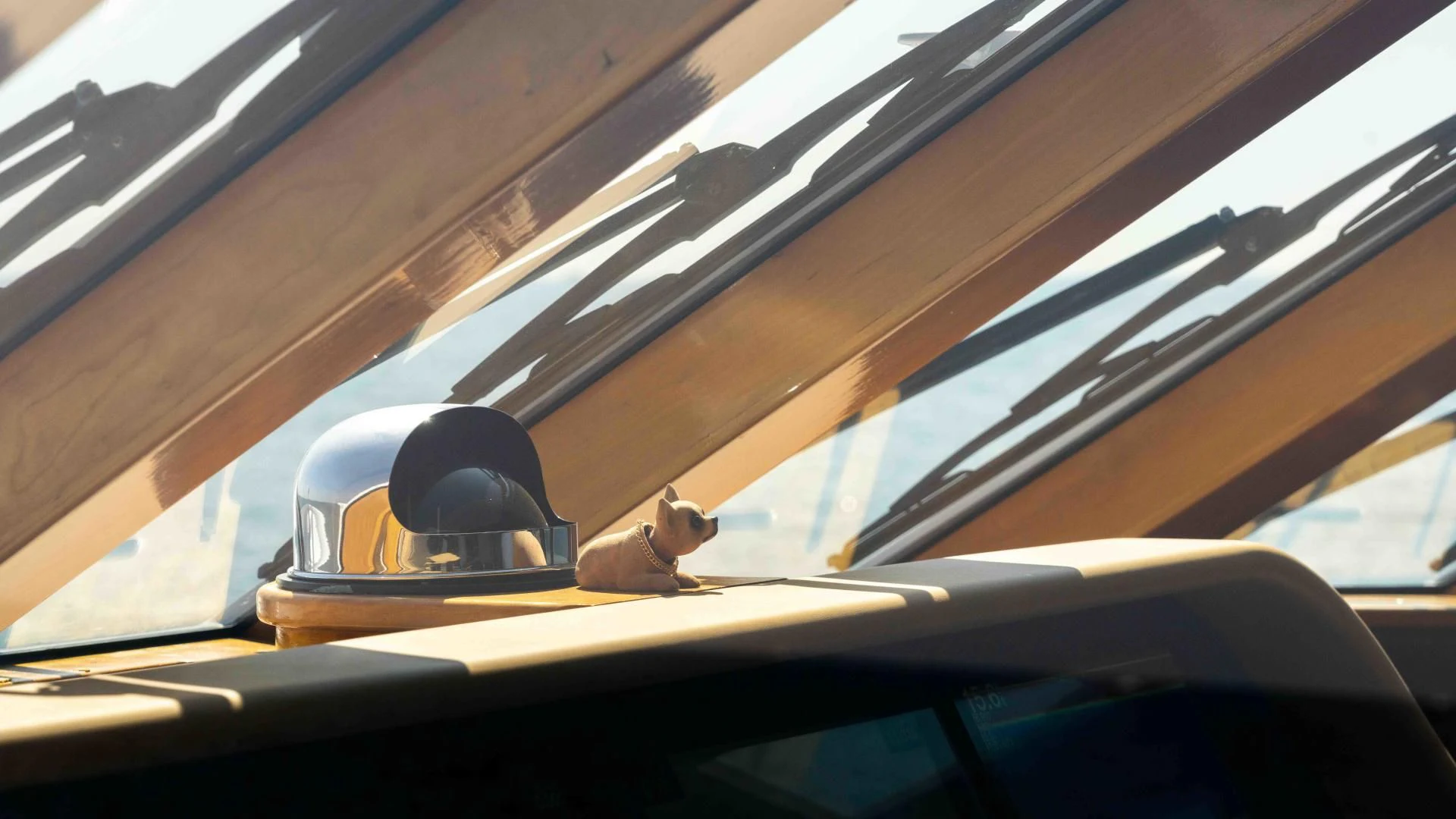the inside of a car aboard WELL DONE Yacht for Sale