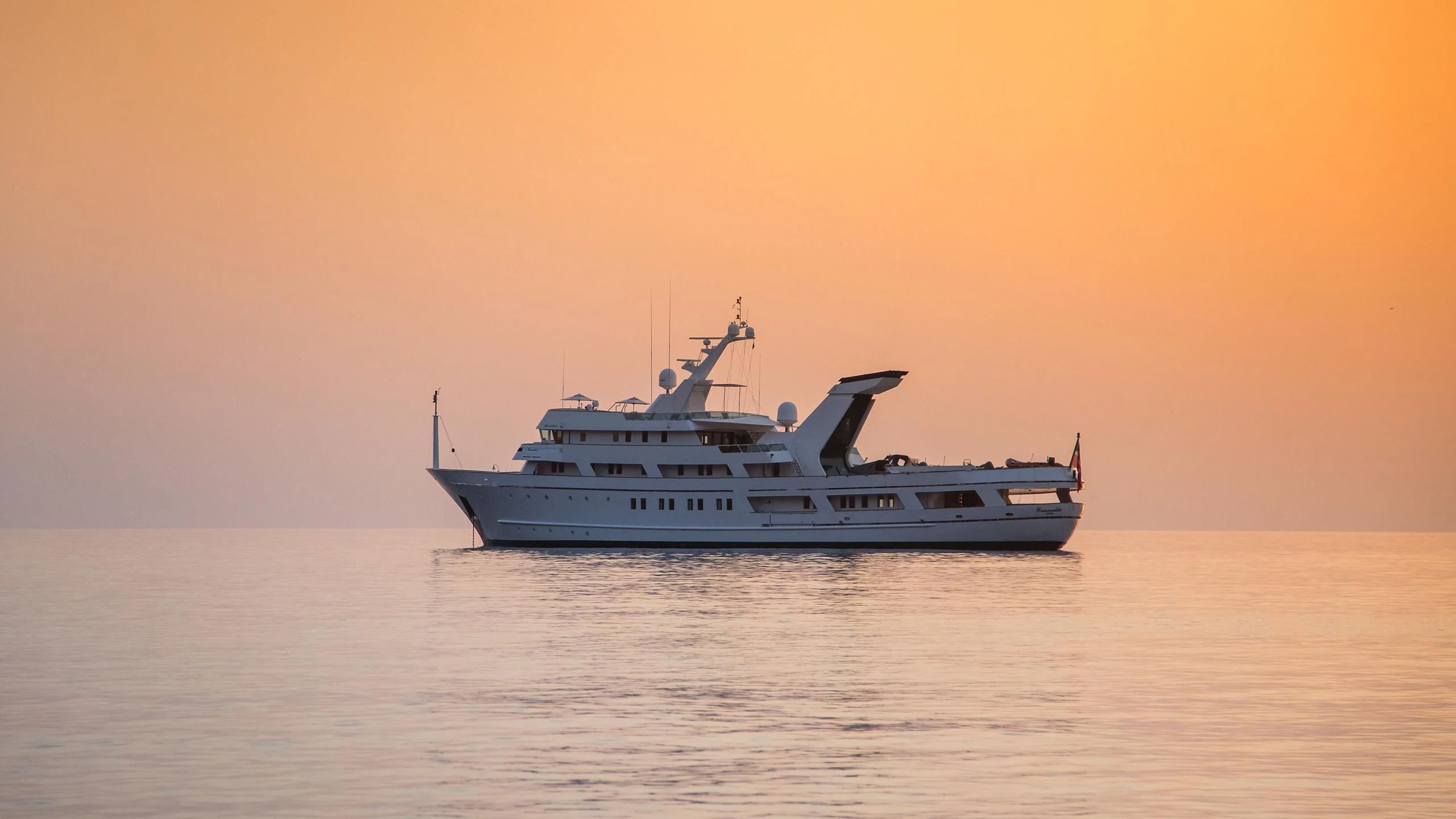 a boat in the water aboard ESMERALDA Yacht for Sale