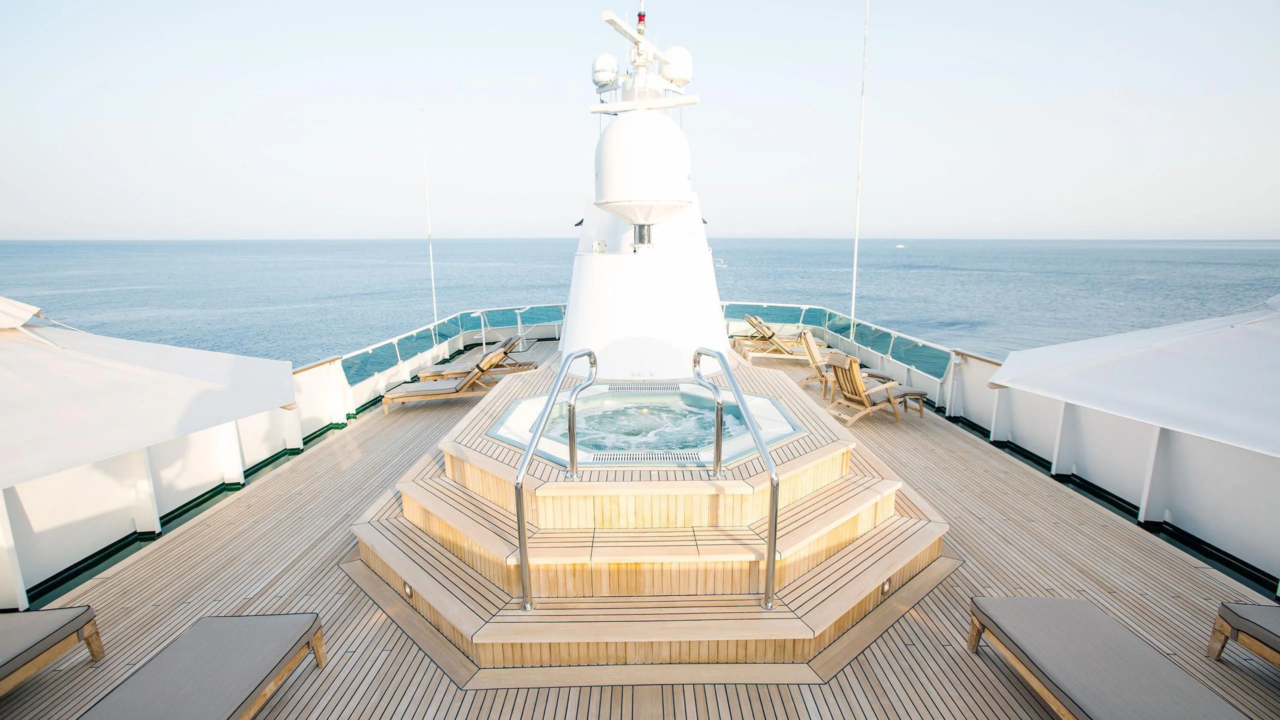 a boat on a deck aboard ESMERALDA Yacht for Sale
