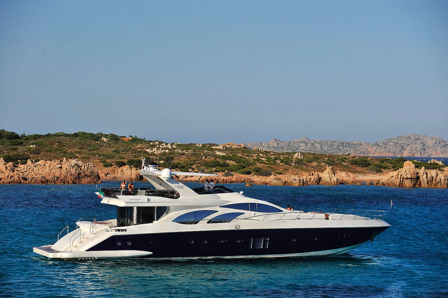a boat on the water aboard PLATINUM 77 Yacht for Sale