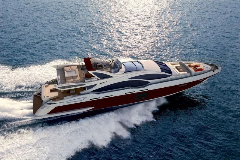 a boat in the water aboard PLATINUM 77 Yacht for Sale