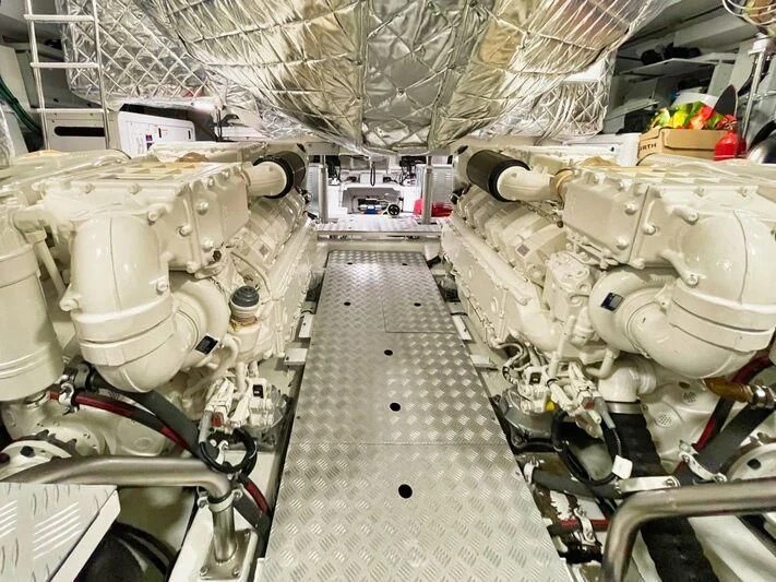 a room with machinery aboard WAVE Yacht for Sale