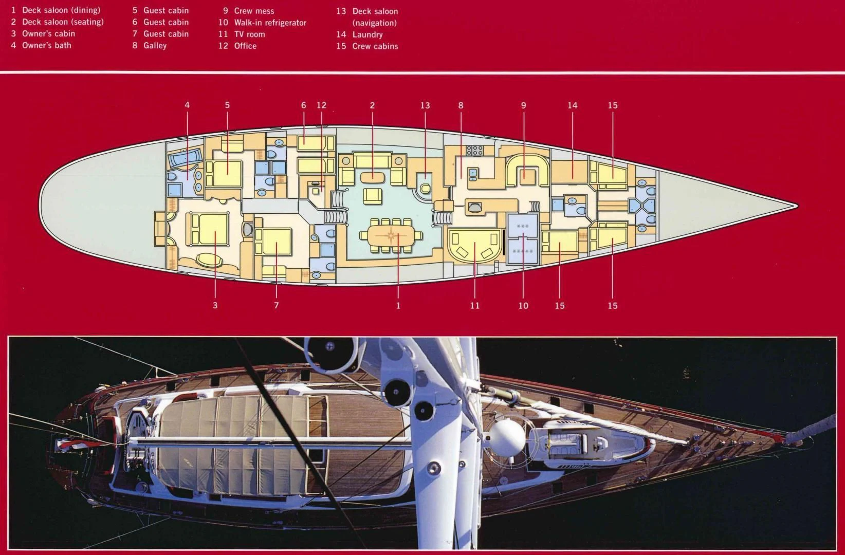 diagram aboard DELUSHA Yacht for Sale