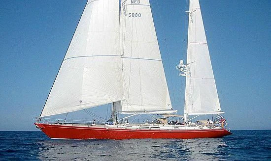 a sailboat on the water aboard DELUSHA Yacht for Sale