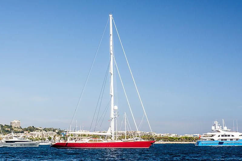 a sailboat in the water aboard DELUSHA Yacht for Sale