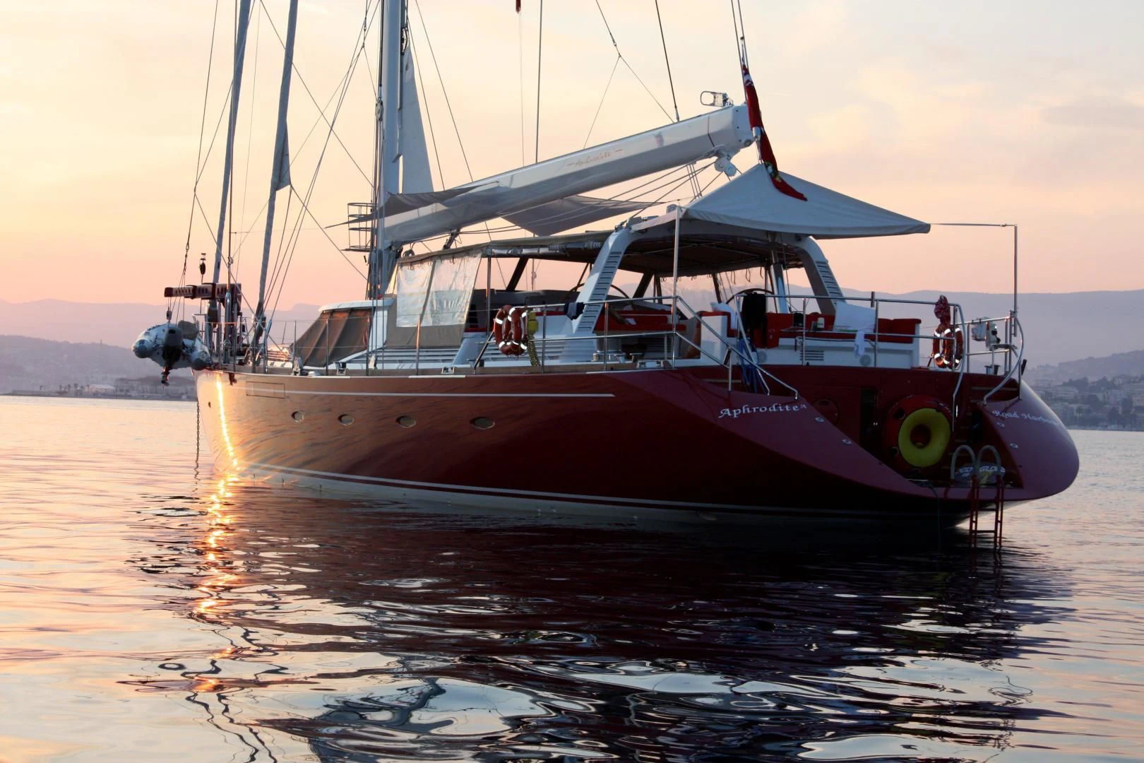 a boat on the water aboard DELUSHA Yacht for Sale