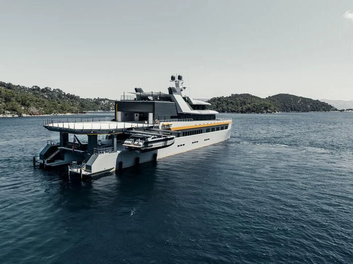 a boat on the water aboard NEBULA Yacht for Sale