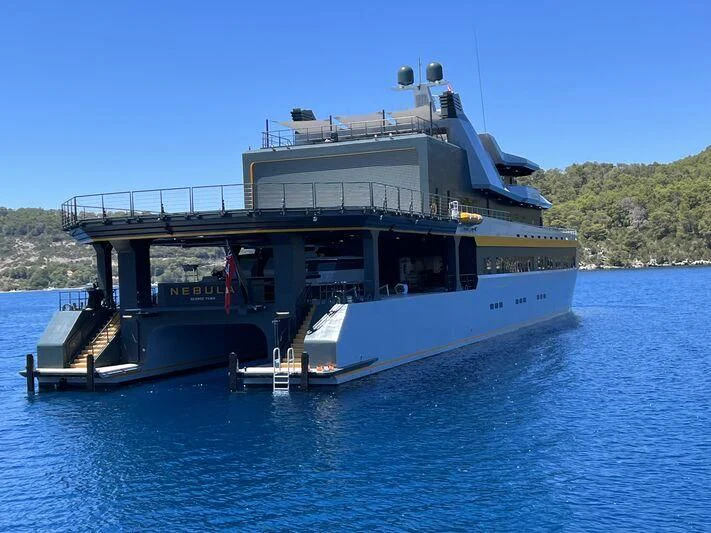 a boat on the water aboard NEBULA Yacht for Sale