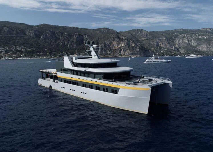 a boat in the water aboard NEBULA Yacht for Sale