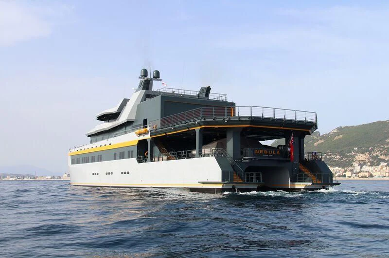 a boat on the water aboard NEBULA Yacht for Sale