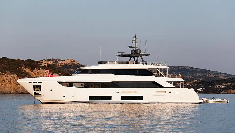 a white yacht in the water aboard NP Yacht for Sale
