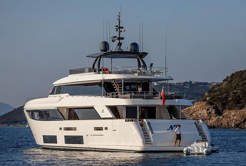 a boat in the water aboard NP Yacht for Sale