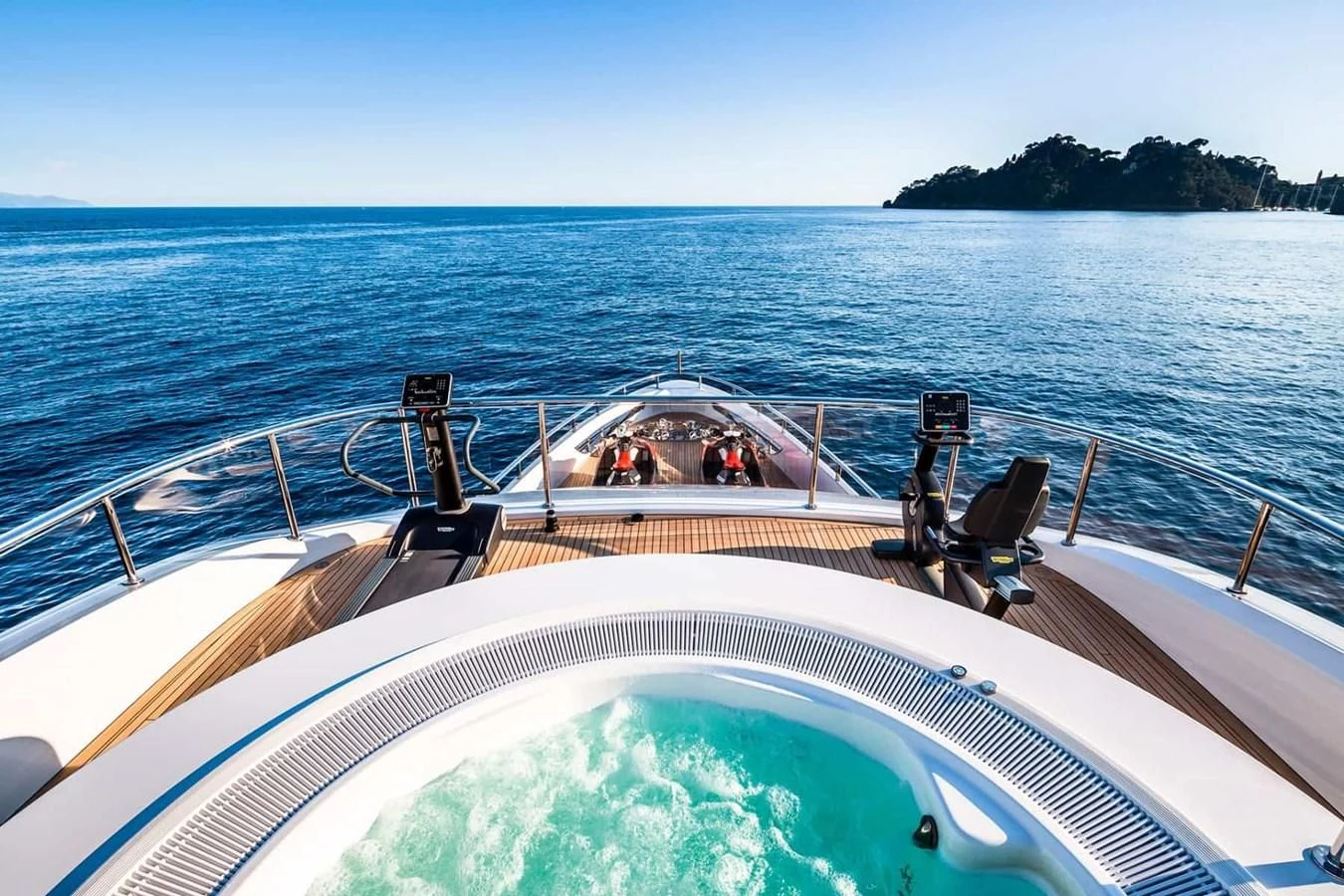 a boat on the water aboard GTT 130 Yacht for Sale