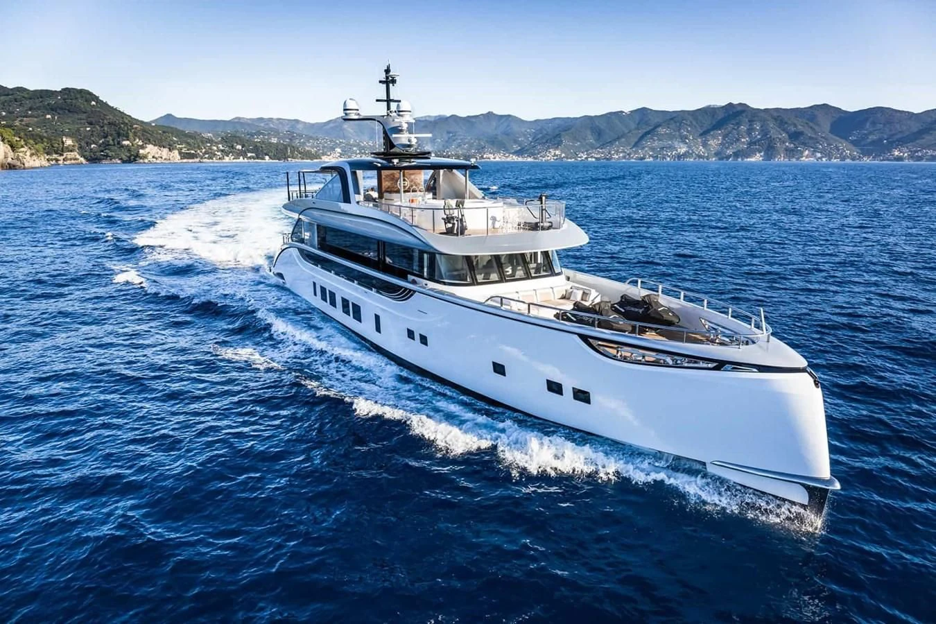 a boat on the water aboard GTT 130 Yacht for Sale