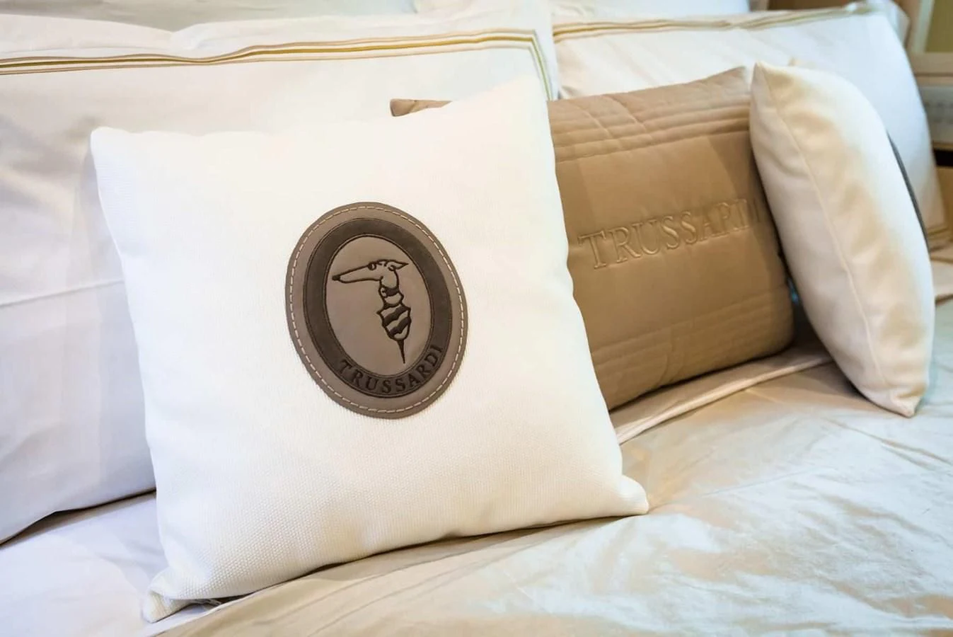 a box on a bed aboard GTT 130 Yacht for Sale