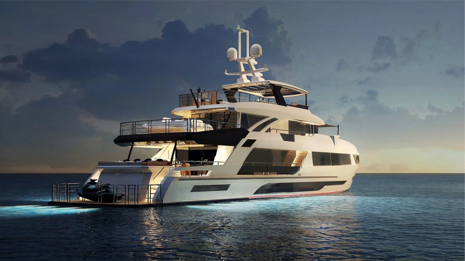 a boat in the water aboard FAMILIA Yacht for Sale
