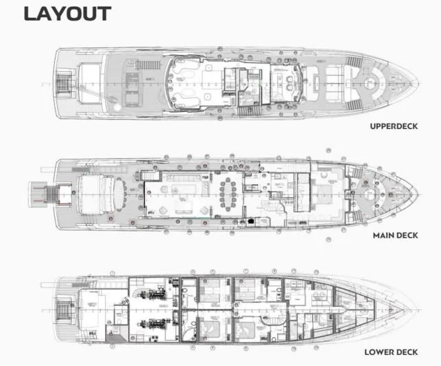 diagram, engineering drawing aboard FAMILIA Yacht for Sale