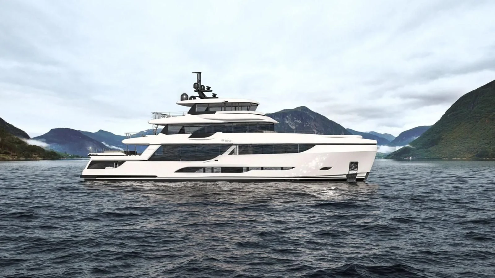 a white yacht in the water aboard FAMILIA Yacht for Sale