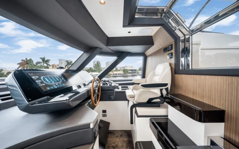inside of a car aboard GAS Yacht for Sale