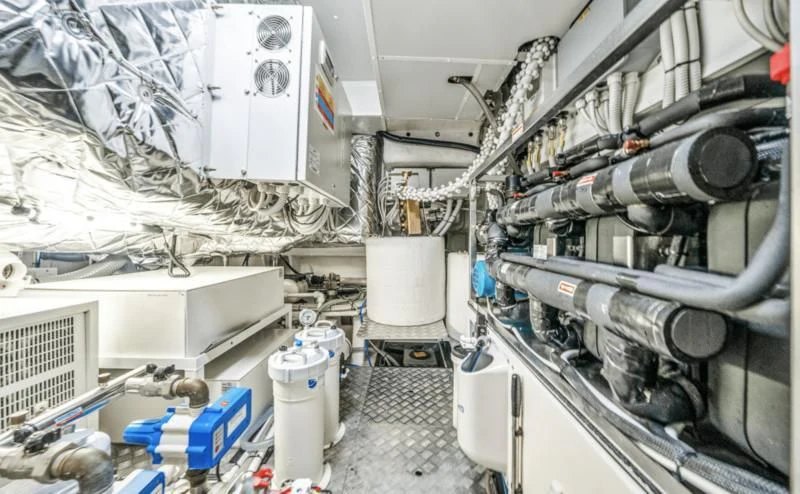 a room with machinery aboard GAS Yacht for Sale