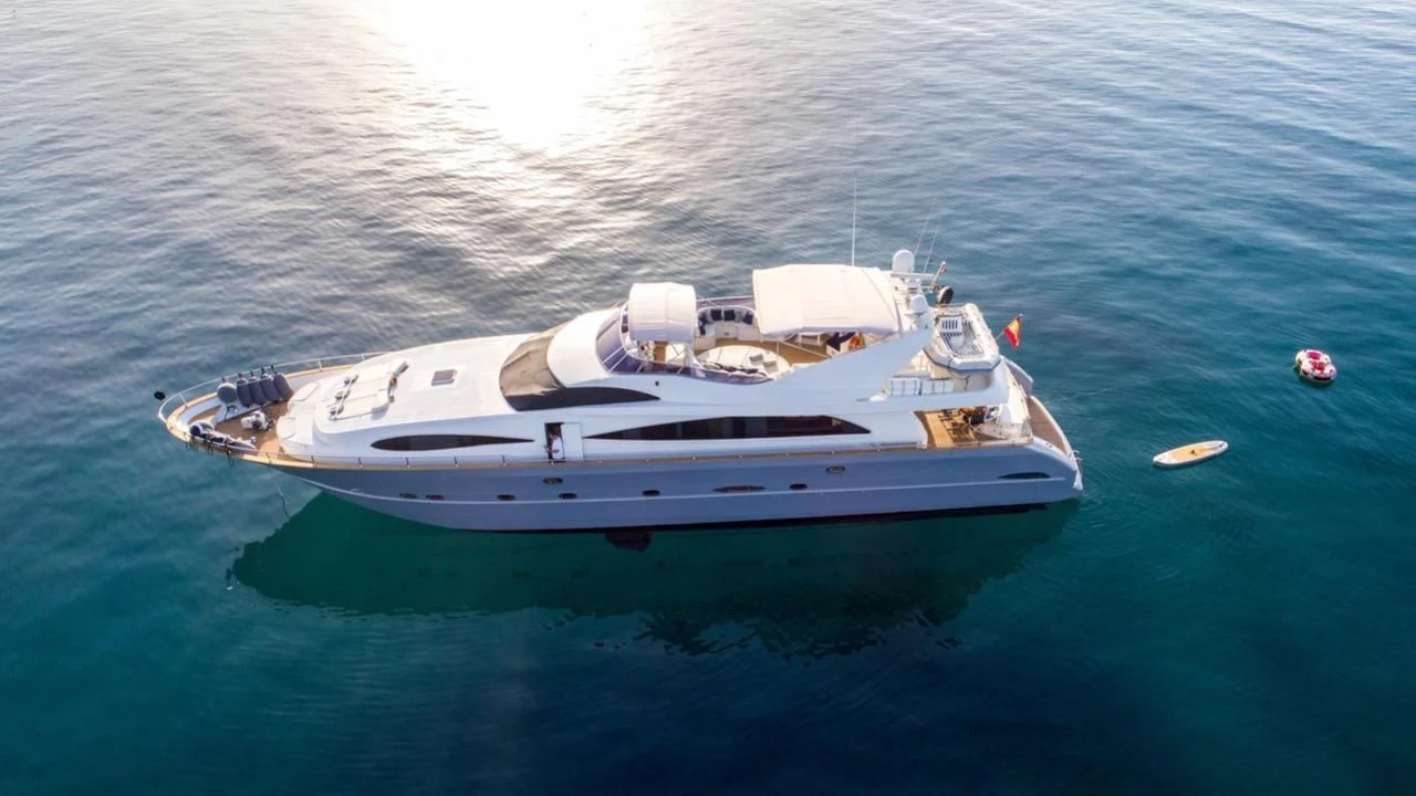 a ship in the water aboard B5 Yacht for Sale