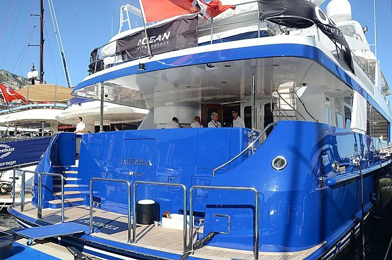 a boat docked at a pier aboard B5 Yacht for Sale