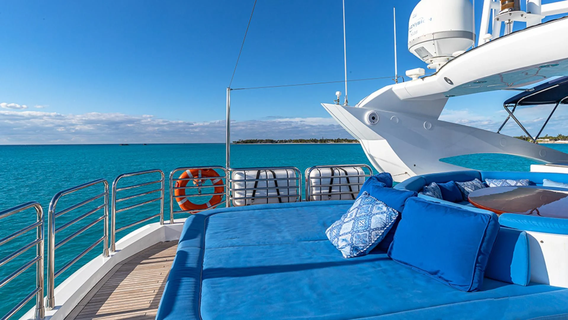 a boat on the water aboard KEFI Yacht for Charter