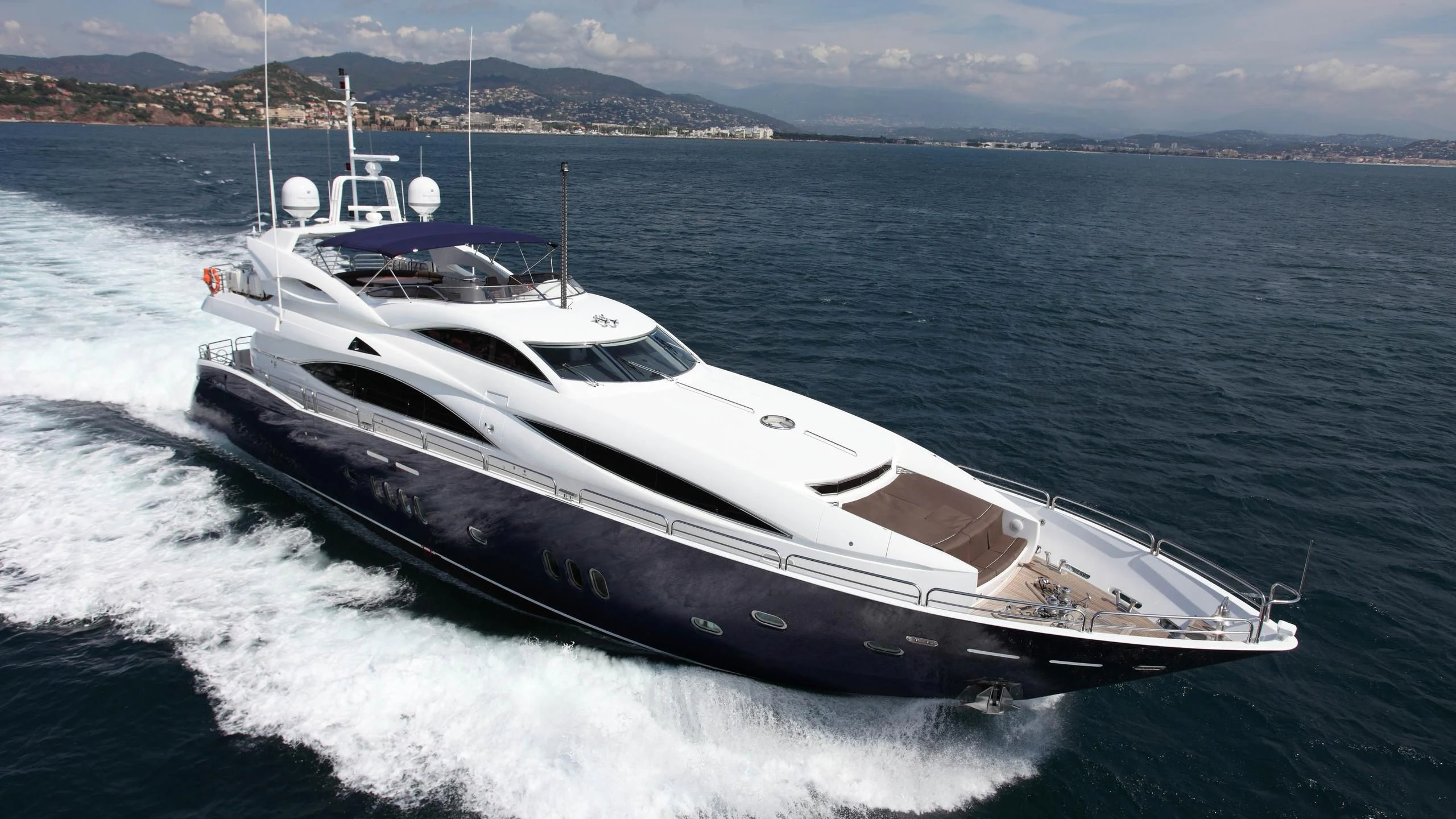 a boat on the water aboard KEFI Yacht for Charter