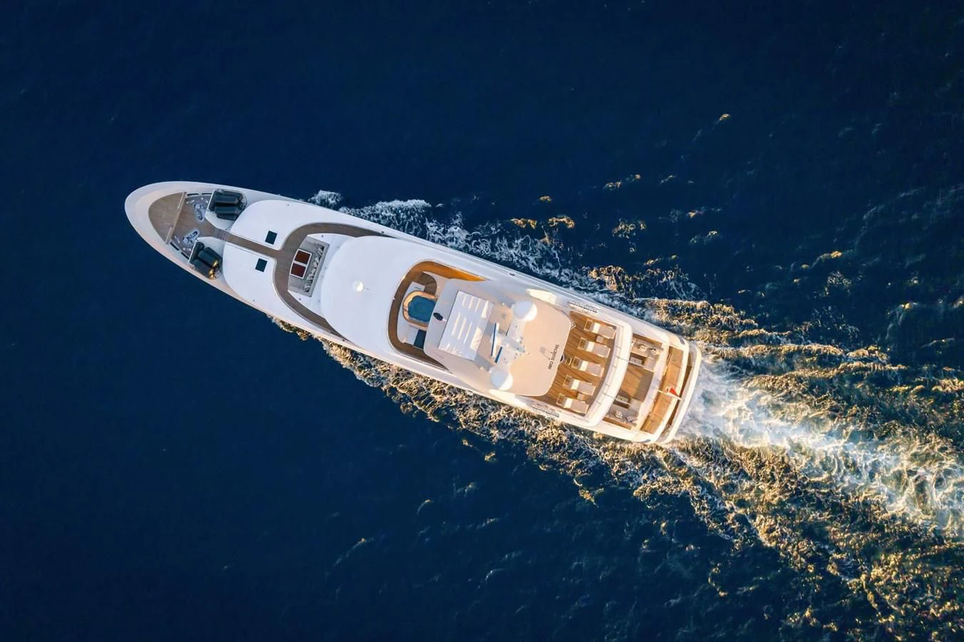 a space ship in outer space aboard LAMMOUCHE Yacht for Sale