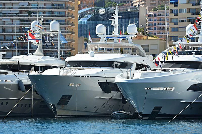 a group of boats in the water aboard LAMMOUCHE Yacht for Sale