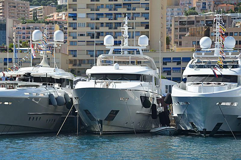 several boats in the water aboard LAMMOUCHE Yacht for Sale