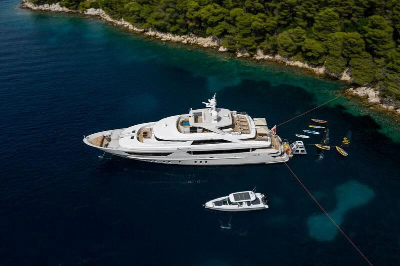 a boat on the water aboard LAMMOUCHE Yacht for Sale