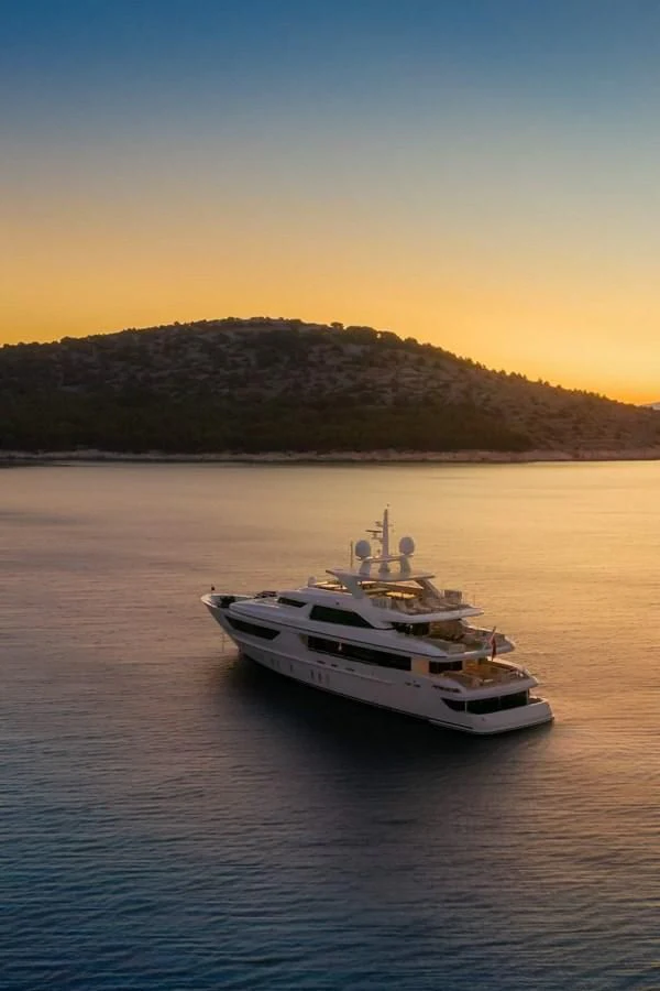 a boat in the water aboard LAMMOUCHE Yacht for Sale