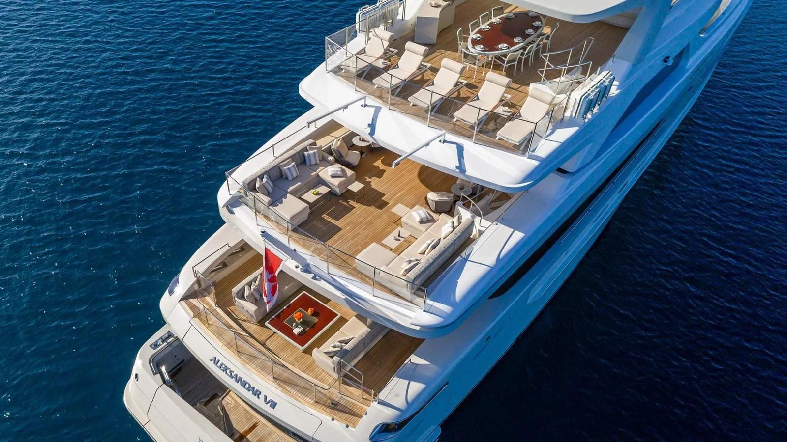 a large ship in the water aboard LAMMOUCHE Yacht for Sale